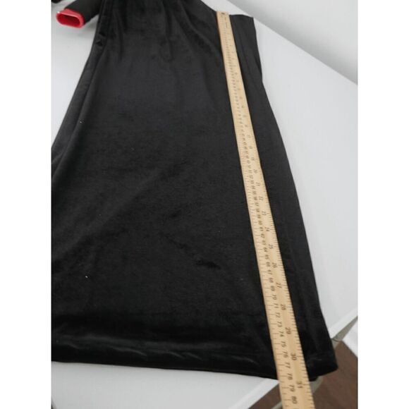 CeCe Women's Black Velvet Long-Sleeve Tie-Waist V-Neck Jumpsuit M - Picture 11 of 11